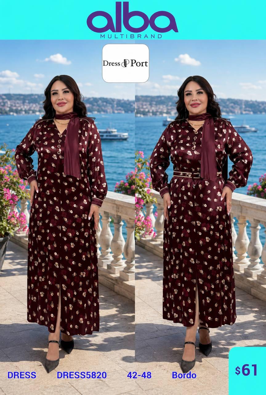 Dress Port bordo elbise